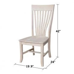 Amanda Unfinished Solid Wood Chair (Set of 2) by International Concepts -International Concepts Sales unfinished international concepts dining chairs c 58p 76 1000