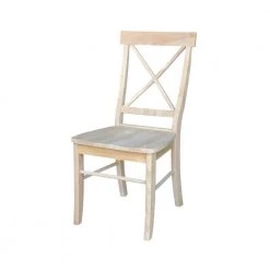Alexa Unfinished Wood X-Back Dining Chair (Set of 2) by International Concepts -International Concepts Sales unfinished international concepts dining chairs c 613p 31 1000