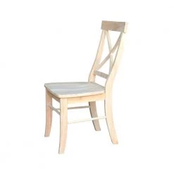 Alexa Unfinished Wood X-Back Dining Chair (Set of 2) by International Concepts -International Concepts Sales unfinished international concepts dining chairs c 613p 44 1000
