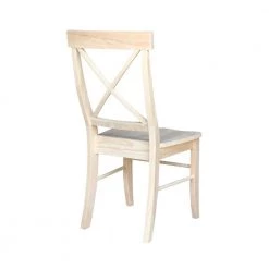 Alexa Unfinished Wood X-Back Dining Chair (Set of 2) by International Concepts -International Concepts Sales unfinished international concepts dining chairs c 613p 66 1000