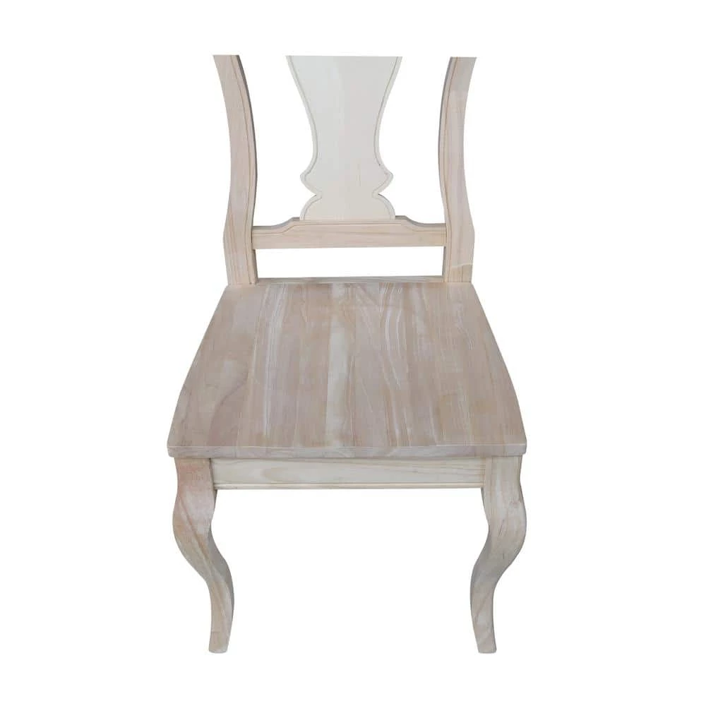 Unfinished Solid Wood Queen Anne Dining Side Chair (Set of 2) by International Concepts 8 Unfinished Solid Wood Queen Anne Dining Side Chair (Set of 2) by International Concepts - Image 8
