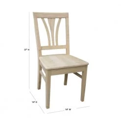 Unfinished Wood Fan Back Dining Chair (Set of 2) by International Concepts -International Concepts Sales unfinished international concepts dining chairs c 918p 40 1000