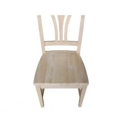 Unfinished Wood Fan Back Dining Chair (Set of 2) by International Concepts -International Concepts Sales unfinished international concepts dining chairs c 918p a0 1000