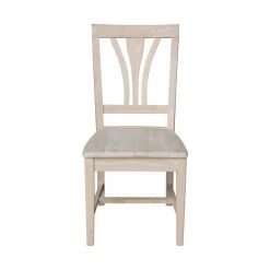 Unfinished Wood Fan Back Dining Chair (Set of 2) by International Concepts -International Concepts Sales unfinished international concepts dining chairs c 918p c3 1000