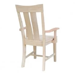 Ready to Finish Unfinished Solid Wood Ava Dining Arm Chair by International Concepts -International Concepts Sales unfinished international concepts dining chairs ci 13a 66 1000