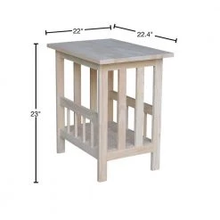 Unfinished Magazine End Table by International Concepts -International Concepts Sales unfinished international concepts end side tables 9836 40 1000