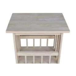 Unfinished Magazine End Table by International Concepts -International Concepts Sales unfinished international concepts end side tables 9836 4f 1000