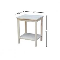 Portman Unfinished End Table by International Concepts -International Concepts Sales unfinished international concepts end side tables ot 41 40 1000