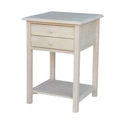 Unfinished Lamp Table with 2-Drawer by International Concepts 27 Unfinished Lamp Table with 2-Drawer by International Concepts -International Concepts Sales unfinished international concepts end side tables ot 92 31 1000