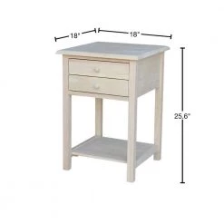 Unfinished Lamp Table with 2-Drawer by International Concepts 16 Unfinished Lamp Table with 2-Drawer by International Concepts -International Concepts Sales unfinished international concepts end side tables ot 92 40 1000
