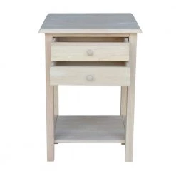 Unfinished Lamp Table with 2-Drawer by International Concepts 22 Unfinished Lamp Table with 2-Drawer by International Concepts -International Concepts Sales unfinished international concepts end side tables ot 92 4f 1000