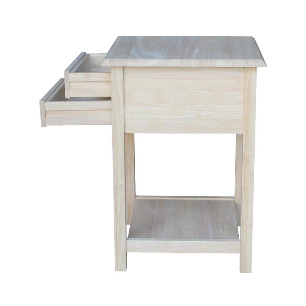 Unfinished Lamp Table with 2-Drawer by International Concepts 13 Unfinished Lamp Table with 2-Drawer by International Concepts - Image 13