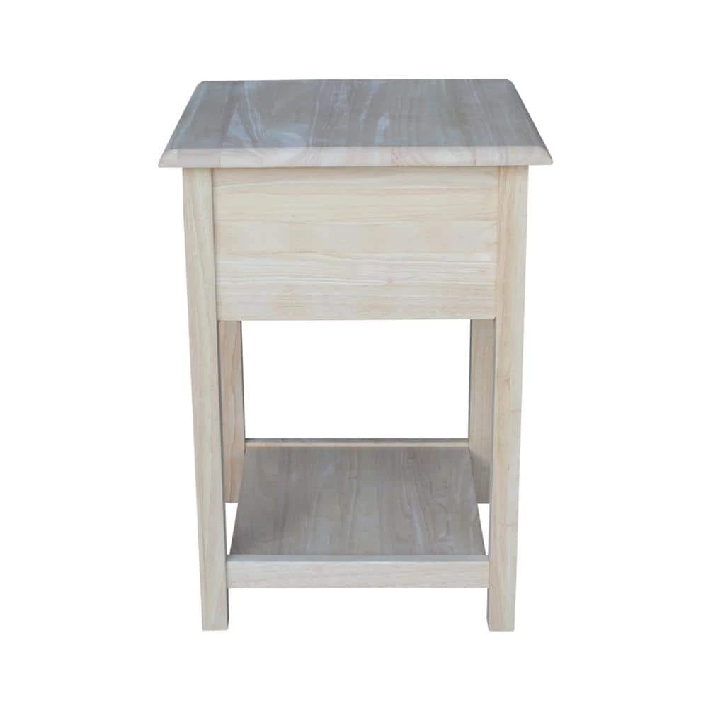 Unfinished Lamp Table with 2-Drawer by International Concepts 2 Unfinished Lamp Table with 2-Drawer by International Concepts - Image 2