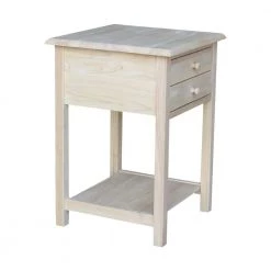 Unfinished Lamp Table with 2-Drawer by International Concepts 25 Unfinished Lamp Table with 2-Drawer by International Concepts -International Concepts Sales unfinished international concepts end side tables ot 92 fa 1000