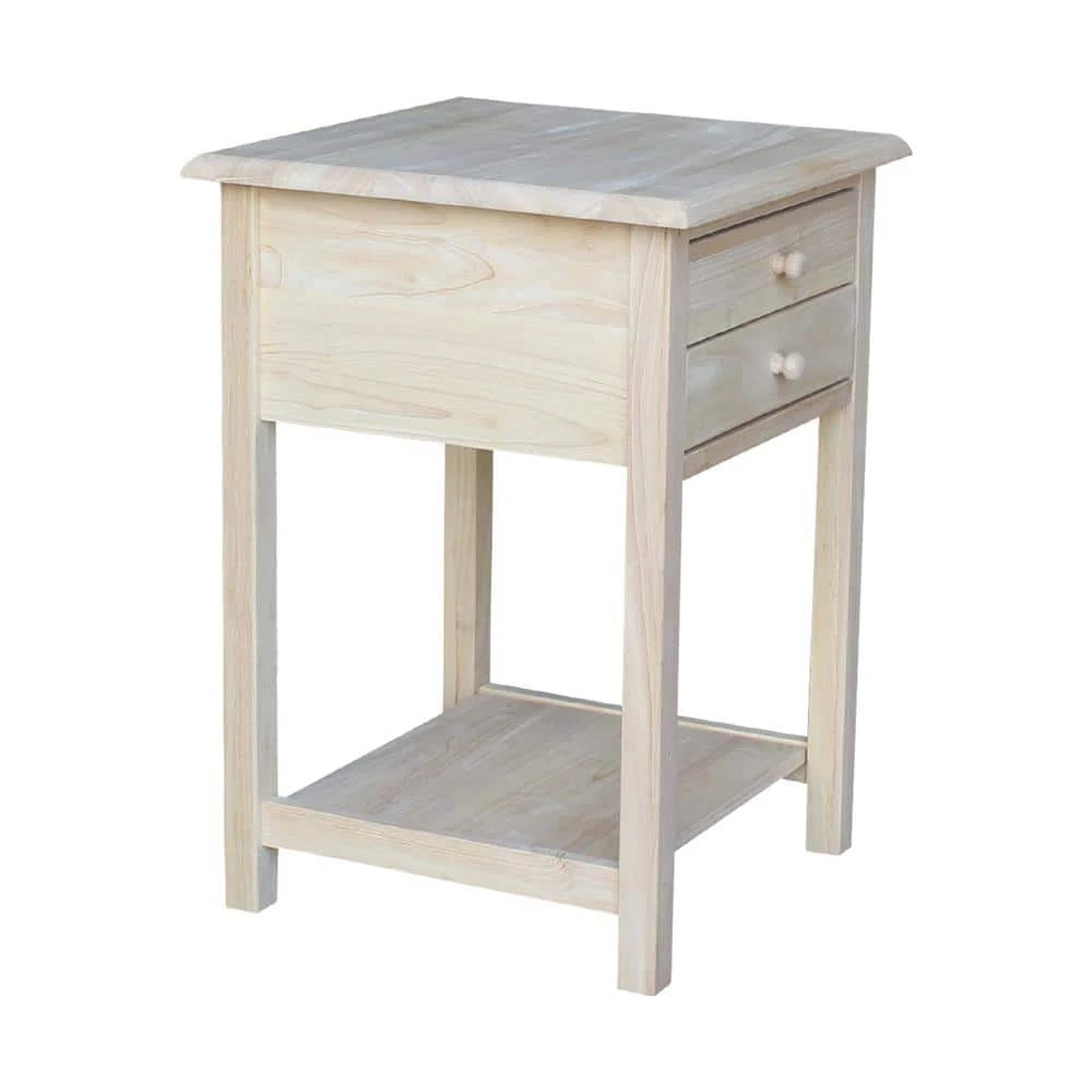 Unfinished Lamp Table with 2-Drawer by International Concepts 12 Unfinished Lamp Table with 2-Drawer by International Concepts - Image 12