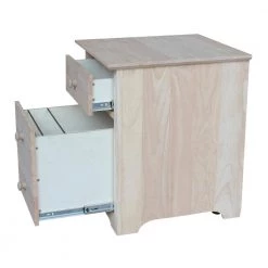 Solid Wood Ready to Finish Rolling File Cabinet by International Concepts -International Concepts Sales unfinished international concepts file cabinets of 51 40 1000