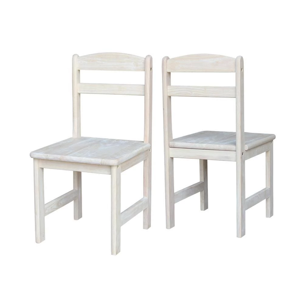 Unfinished Wood Kids Chair (Set of 2) by International Concepts 5 Unfinished Wood Kids Chair (Set of 2) by International Concepts - Image 5