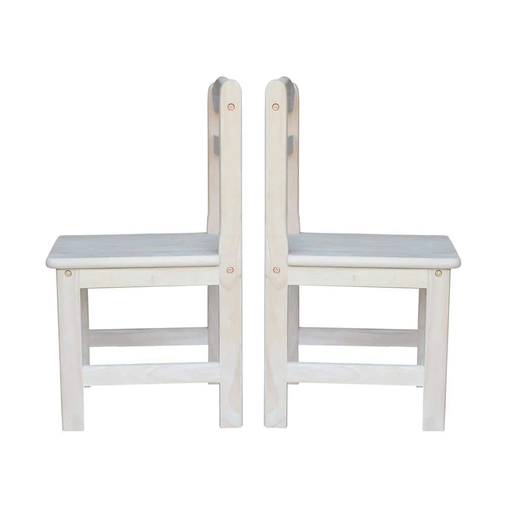 Unfinished Wood Kids Chair (Set of 2) by International Concepts 2 Unfinished Wood Kids Chair (Set of 2) by International Concepts - Image 2