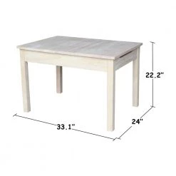 Unfinished Storage Kid's Table by International Concepts -International Concepts Sales unfinished international concepts kids tables chairs jt 2532l 44 1000