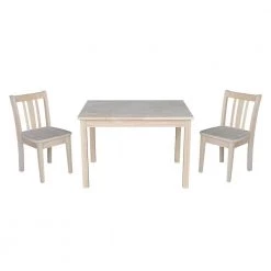 Jorden Ready to Finish 3-Piece Kid's Table and Chair Set by International Concepts
