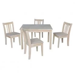 Jorden Ready to Finish 5-Piece Kid's Table and Chair Set by International Concepts