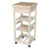 Unfinished Kitchen Cart With Drawer by International Concepts