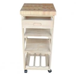 Unfinished Kitchen Cart With Drawer by International Concepts 14 Unfinished Kitchen Cart With Drawer by International Concepts -International Concepts Sales unfinished international concepts kitchen carts wc 1515 fa 1000