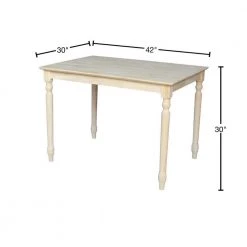 Unfinished Dining Table by International Concepts -International Concepts Sales unfinished international concepts kitchen dining tables k 3042 330t 40 1000