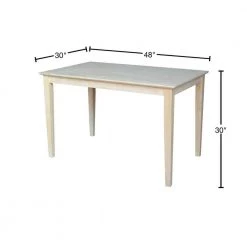 Unfinished Solid Wood Dining Table by International Concepts -International Concepts Sales unfinished international concepts kitchen dining tables k 3048 30s 40 1000