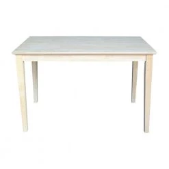 Unfinished Solid Wood Dining Table by International Concepts