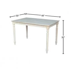 Unfinished Solid Wood Dining Table by International Concepts -International Concepts Sales unfinished international concepts kitchen dining tables k 3048 330t 40 1000