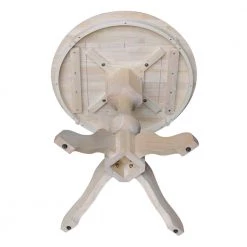 Sophia 30 in. Unfinished Round Solid Wood Pedestal Table by International Concepts -International Concepts Sales unfinished international concepts kitchen dining tables k 30rt 11b 1d 1000