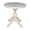 Sophia 30 in. Unfinished Round Solid Wood Pedestal Table by International Concepts