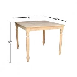Unfinished Dining Table by International Concepts -International Concepts Sales unfinished international concepts kitchen dining tables k 3636 330t 40 1000