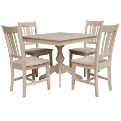 Unfinished Solid Wood 36 in Square Pedestal Table by International Concepts -International Concepts Sales unfinished international concepts kitchen dining tables k 3636tp 11b 31 1000