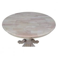 Sophia Ready to Finish 36 in. Unfinished Round Dining Table by International Concepts -International Concepts Sales unfinished international concepts kitchen dining tables k 36rt 11b 1f 1000