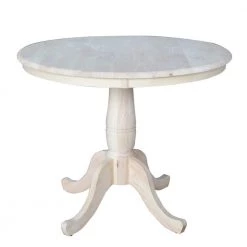 Unfinished Pedestal Dining Table by International Concepts