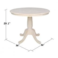 Unfinished Pedestal Dining Table by International Concepts -International Concepts Sales unfinished international concepts kitchen dining tables k 36rt c3 1000