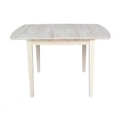 Unfinished Shaker Leg Dining Table by International Concepts