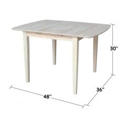Unfinished Shaker Leg Dining Table by International Concepts -International Concepts Sales unfinished international concepts kitchen dining tables k t36x 30s c3 1000