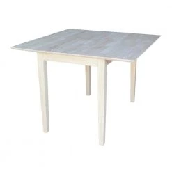 Unfinished Dual Drop Leaf Dining Table by International Concepts
