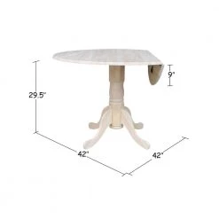 Unfinished Round Drop Leaf Dining Table by International Concepts 14 Unfinished Round Drop Leaf Dining Table by International Concepts -International Concepts Sales unfinished international concepts kitchen dining tables t 42dp 4f 1000