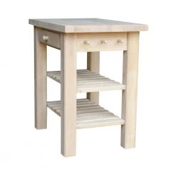 Unfinished Kitchen Utility Table with Drawer by International Concepts -International Concepts Sales unfinished international concepts kitchen prep tables wc 3624 1f 1000