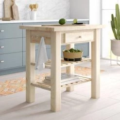 Unfinished Kitchen Utility Table with Drawer by International Concepts -International Concepts Sales unfinished international concepts kitchen prep tables wc 3624 31 1000