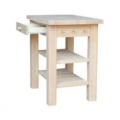 Unfinished Kitchen Utility Table with Drawer by International Concepts -International Concepts Sales unfinished international concepts kitchen prep tables wc 3624 40 1000