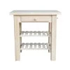 Unfinished Kitchen Utility Table with Drawer by International Concepts