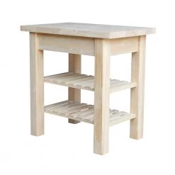 Unfinished Kitchen Utility Table with Drawer by International Concepts -International Concepts Sales unfinished international concepts kitchen prep tables wc 3624 66 1000