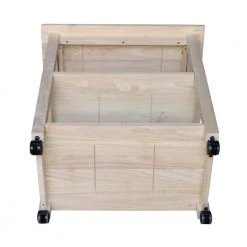 Unfinished Microwave Cart with Shelves by International Concepts -International Concepts Sales unfinished international concepts microwave carts 185 1f 1000