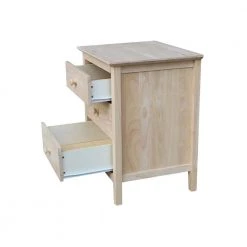 Unfinished Solid Wood 3-Drawer Nightstand by International Concepts -International Concepts Sales unfinished international concepts nightstands bd 8013 44 1000