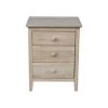 Unfinished Solid Wood 3-Drawer Nightstand by International Concepts